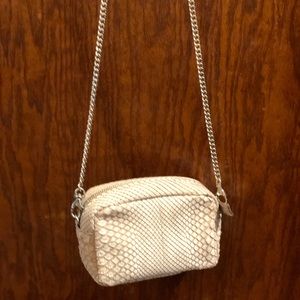 Laurent Effel Pink Python Crossbody w/chain strap
